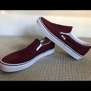 Men’s Maroon Vans Slip-ons